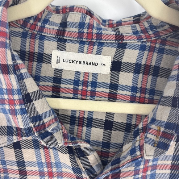 Lucky Brand Men’s Plaid Cotton Western Pearl Snap-Up Button Down Shirt 2xLarge - Picture 2 of 7